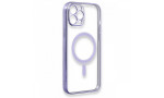 Newface iPhone 12 Pro Max Kılıf Magneticsafe Lazer Silikon - Mor