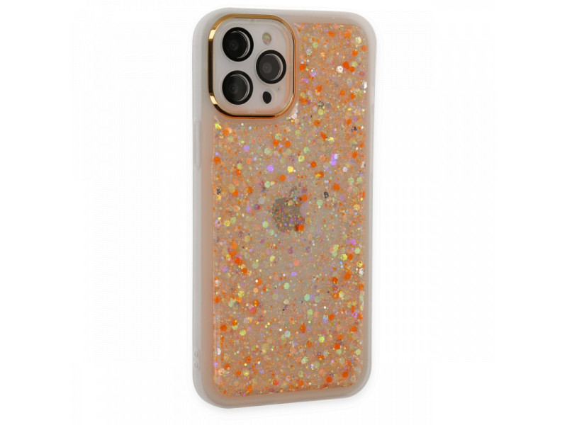 Newface iPhone 12 Pro Max Kılıf Neon Light Silikon - Turuncu