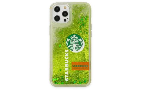 Newface iPhone 12 Pro Max Kılıf Starbuck Sulu Silikon - Açık Yeşil