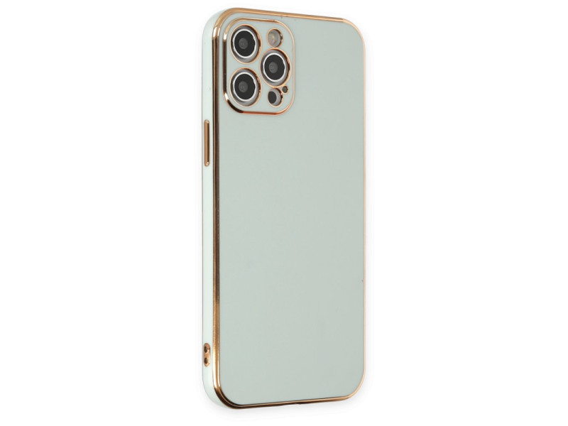 Newface iPhone 12 Pro Max Kılıf Volet Silikon - Açık Yeşil