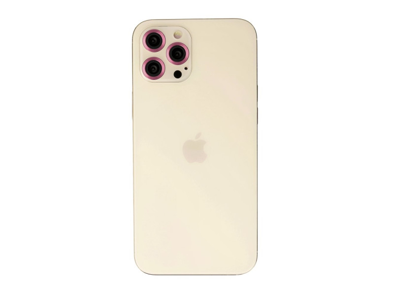 Newface iPhone 12 Pro Max Metal Kamera Lens - Pembe