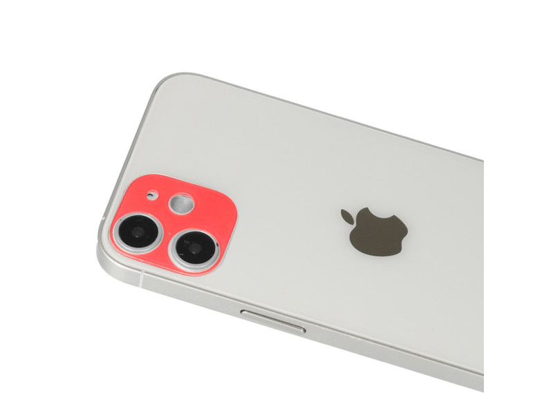 Newface iPhone 12 Rainbow Kamera Lens Koruma Cam - Kırmızı