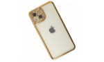 Newface iPhone 13 Kılıf Joke Taşlı Silikon - Gold