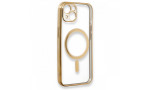 Newface iPhone 13 Kılıf Magneticsafe Lazer Silikon - Gold