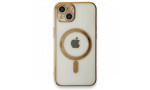 Newface iPhone 13 Kılıf Magneticsafe Lazer Silikon - Gold