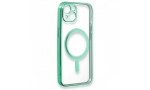 Newface iPhone 13 Kılıf Magneticsafe Lazer Silikon - Haki Yeşil