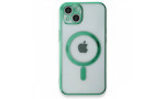 Newface iPhone 13 Kılıf Magneticsafe Lazer Silikon - Haki Yeşil
