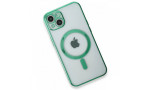 Newface iPhone 13 Kılıf Magneticsafe Lazer Silikon - Haki Yeşil