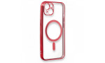 Newface iPhone 13 Kılıf Magneticsafe Lazer Silikon - Kırmızı