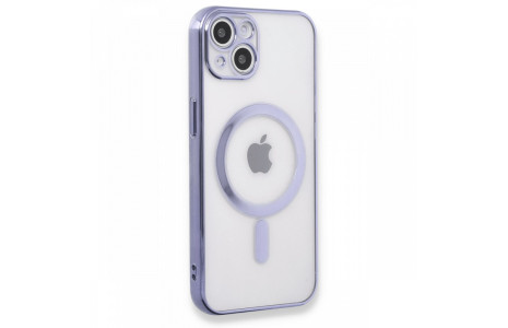 Newface iPhone 13 Kılıf Magneticsafe Lazer Silikon - Mor