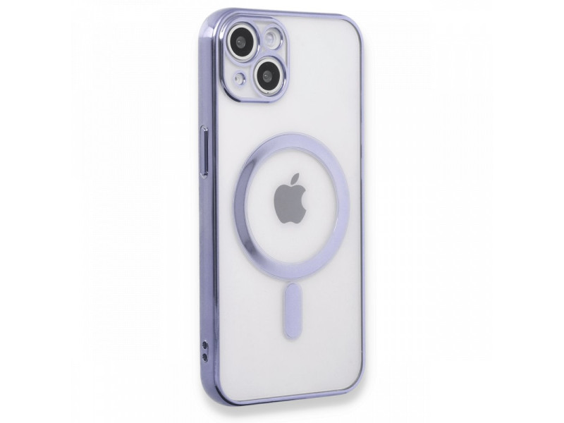 Newface iPhone 13 Kılıf Magneticsafe Lazer Silikon - Mor