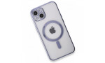 Newface iPhone 13 Kılıf Magneticsafe Lazer Silikon - Mor