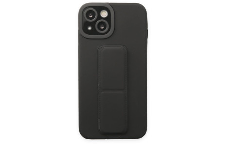 Newface iPhone 13 Kılıf Mega Standlı Silikon - Siyah