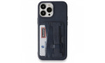 HDD iPhone 13 Pro Kılıf HD Deri Kartvizitli Kapak - Lacivert