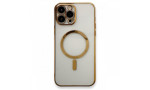 Newface iPhone 13 Pro Kılıf Magneticsafe Lazer Silikon - Gold