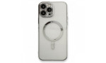 Newface iPhone 13 Pro Kılıf Magneticsafe Lazer Silikon - Gümüş