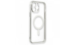 Newface iPhone 13 Pro Kılıf Magneticsafe Lazer Silikon - Gümüş
