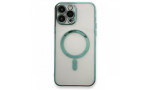 Newface iPhone 13 Pro Kılıf Magneticsafe Lazer Silikon - Haki Yeşil