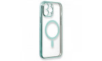 Newface iPhone 13 Pro Kılıf Magneticsafe Lazer Silikon - Haki Yeşil