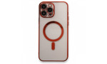 Newface iPhone 13 Pro Kılıf Magneticsafe Lazer Silikon - Kırmızı