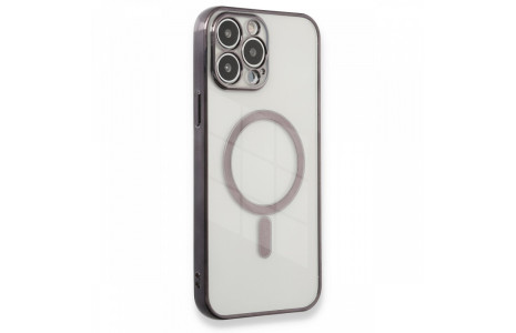 Newface iPhone 13 Pro Kılıf Magneticsafe Lazer Silikon - Siyah