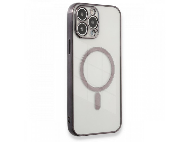 Newface iPhone 13 Pro Kılıf Magneticsafe Lazer Silikon - Siyah