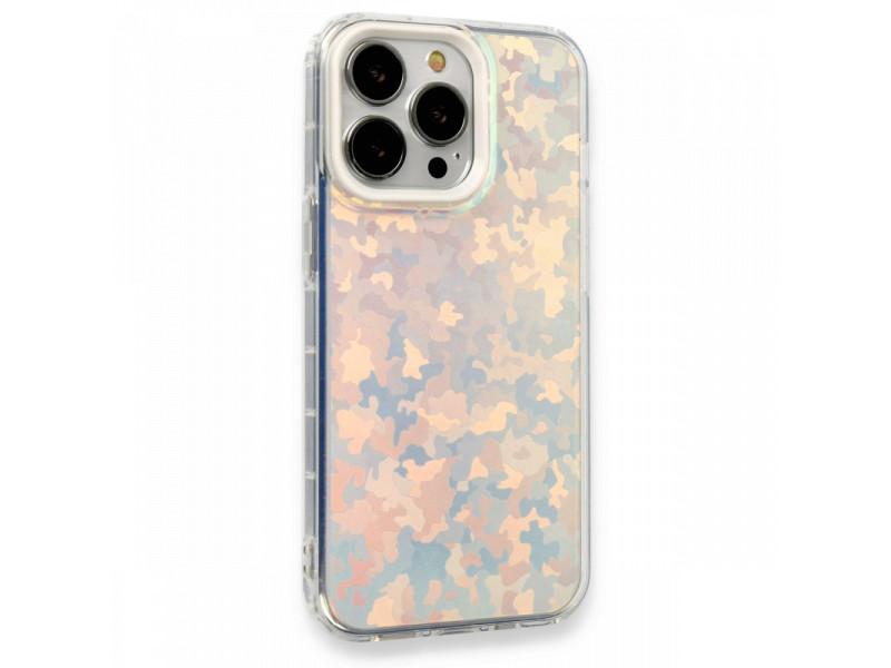 Newface iPhone 13 Pro Kılıf Valensiya Silikon - Kamuflaj