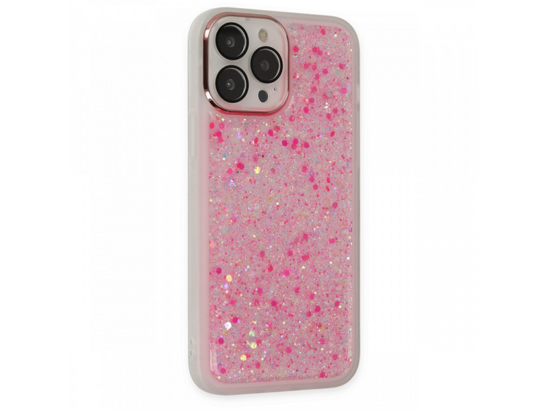 Newface iPhone 13 Pro Max Kılıf Neon Light Silikon - Pudra