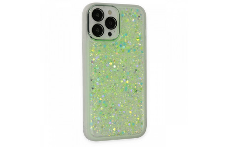 Newface iPhone 13 Pro Max Kılıf Neon Light Silikon - Yeşil