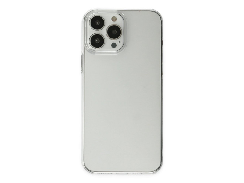 Newface iPhone 13 Pro Max Kılıf Pc Sert Şeffaf Kapak - Şeffaf