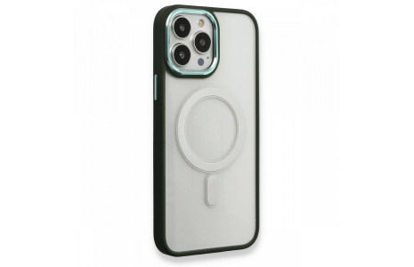 Newface iPhone 13 Pro Max Kılıf Room Magneticsafe Silikon - Köknar Yeşili
