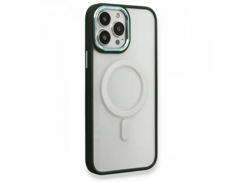 Newface iPhone 13 Pro Max Kılıf Room Magneticsafe Silikon - Köknar Yeşili