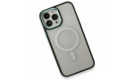 Newface iPhone 13 Pro Max Kılıf Room Magneticsafe Silikon - Köknar Yeşili