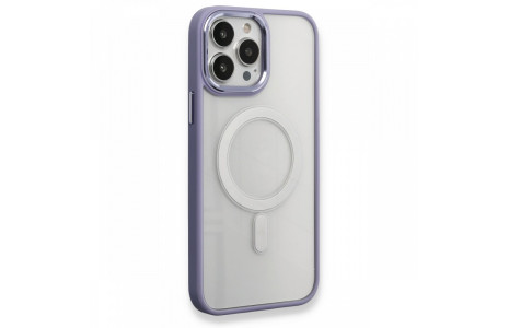 Newface iPhone 13 Pro Max Kılıf Room Magneticsafe Silikon - Lila