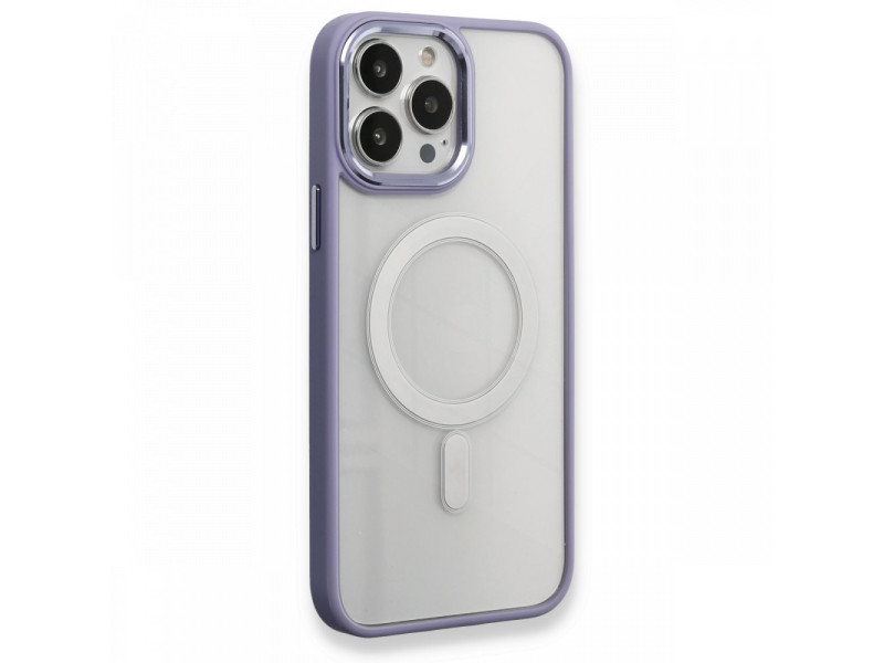 Newface iPhone 13 Pro Max Kılıf Room Magneticsafe Silikon - Lila