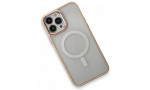 Newface iPhone 13 Pro Max Kılıf Room Magneticsafe Silikon - Pudra