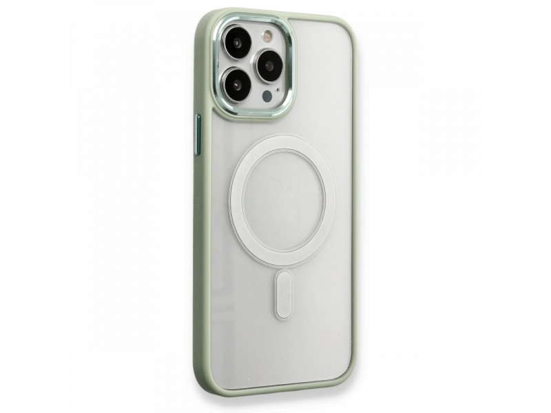 Newface iPhone 13 Pro Max Kılıf Room Magneticsafe Silikon - Su Yeşili