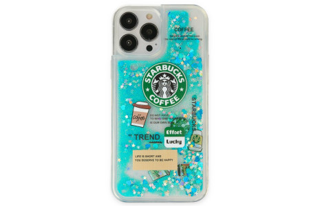 Newface iPhone 13 Pro Max Kılıf Starbuck Sulu Silikon - Turkuaz