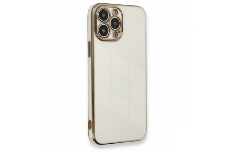 Newface iPhone 13 Pro Max Kılıf Volet Silikon - Beyaz