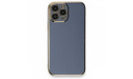 Newface iPhone 13 Pro Max Kılıf Volet Silikon - Mavi