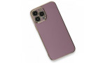 Newface iPhone 13 Pro Max Kılıf Volet Silikon - Mor