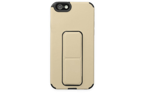 Newface iPhone 6 Kılıf Mega Standlı Silikon - Gold
