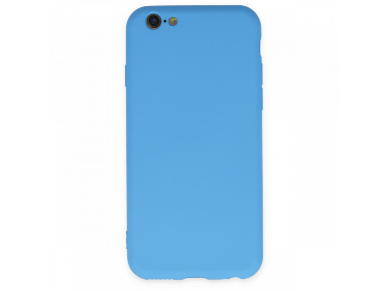 Newface iPhone 6 Plus Kılıf Nano içi Kadife Silikon - Mavi