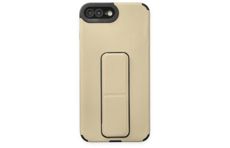 Newface iPhone 7 Plus Kılıf Mega Standlı Silikon - Gold