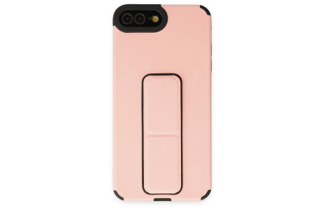 Newface iPhone 7 Plus Kılıf Mega Standlı Silikon - Pudra
