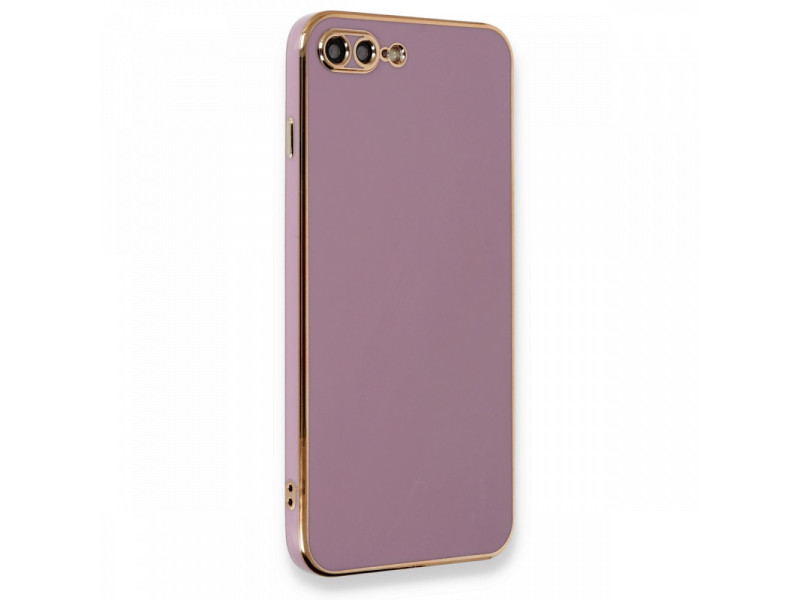Newface iPhone 7 Plus Kılıf Volet Silikon - Mor