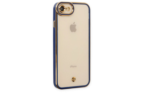 Newface iPhone 8 Kılıf Liva Lens Silikon - Mavi