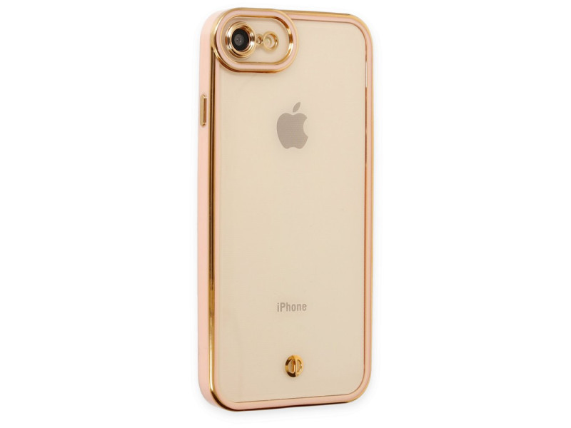Newface iPhone SE 2020 Kılıf Liva Lens Silikon - Rose