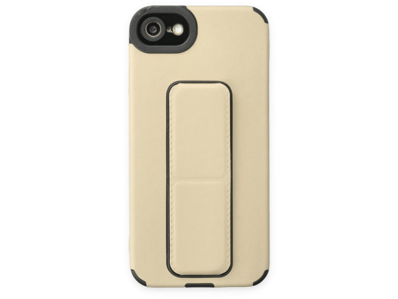 Newface iPhone SE 2020 Kılıf Mega Standlı Silikon - Gold