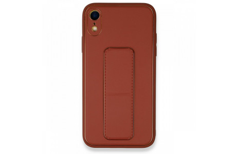 Newface iPhone XR Kılıf Coco Deri Standlı Kapak - Fuşya